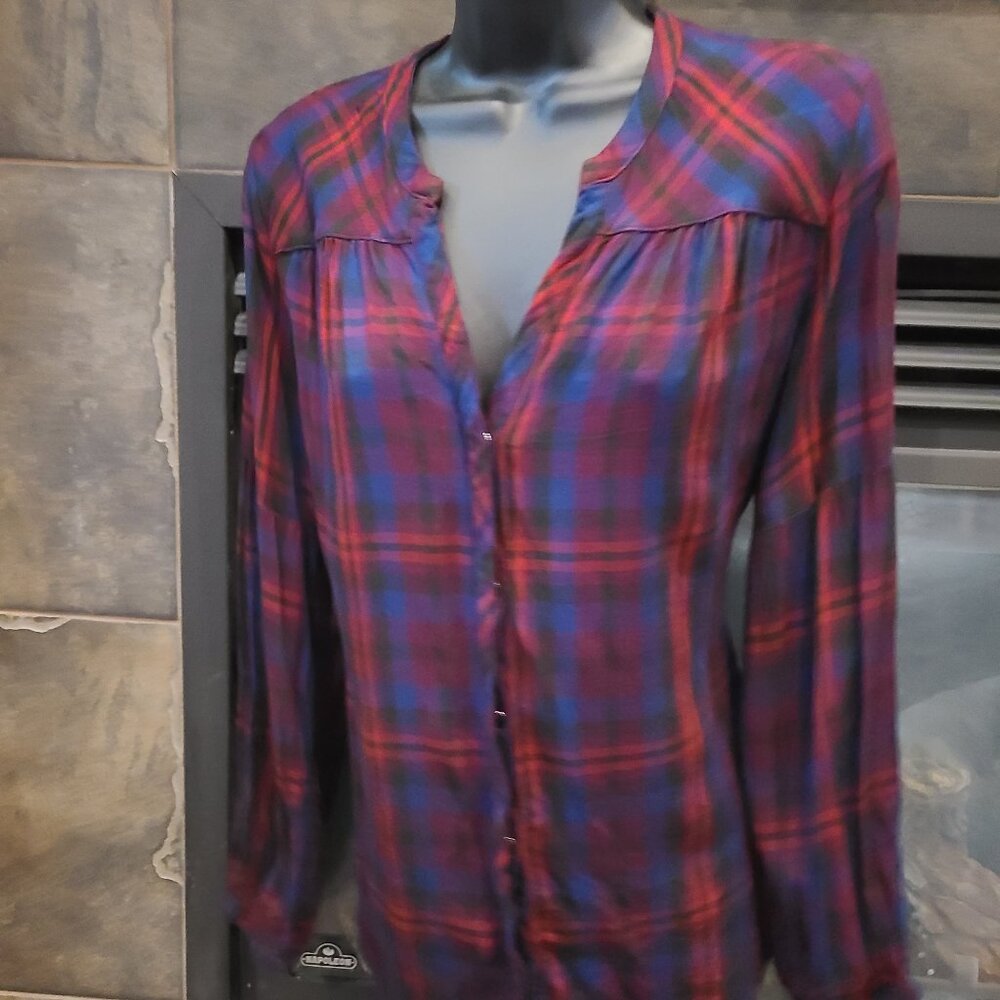 Cabi Plaid Blouse